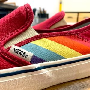 VANS Canvas Rad Rainbow Sf Slip-on EUC